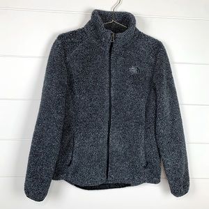 North Face Women’s Full Zip Fleece Jacket Black and Gray Size Medium M